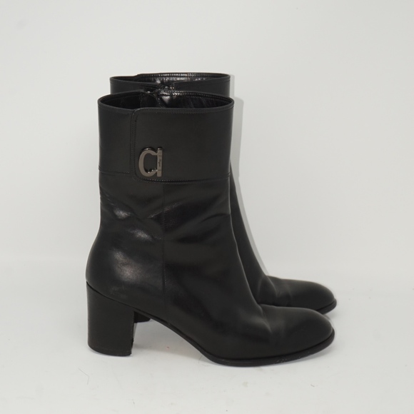 Salvatore Ferragamo Shoes - Luxury Salvatore Ferragamo Black Leather Boots